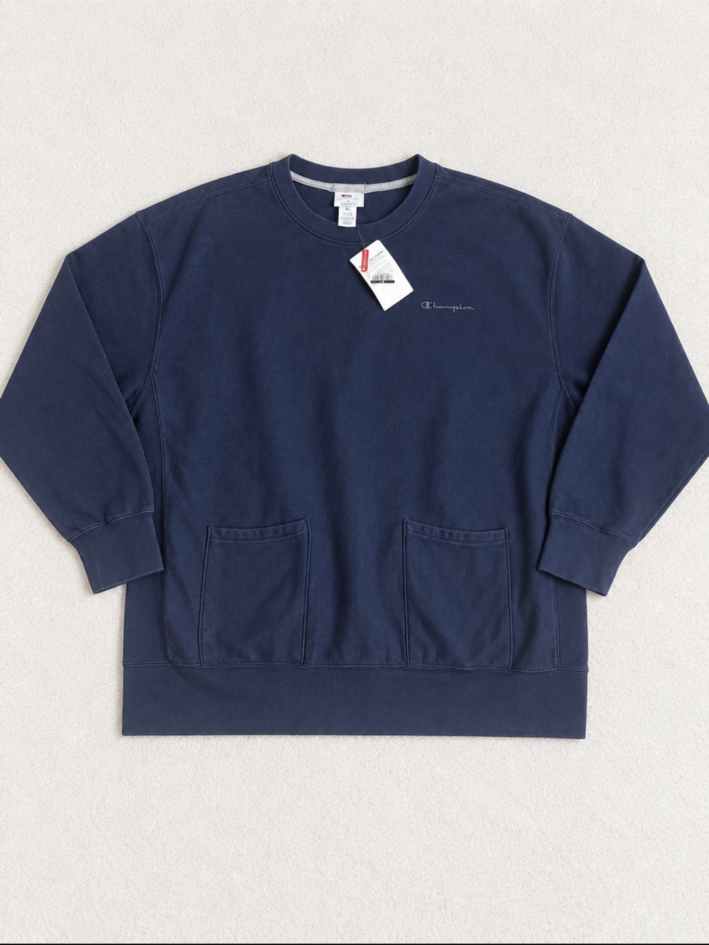 Champion Navy Pocket Crewneck Sweatshirt